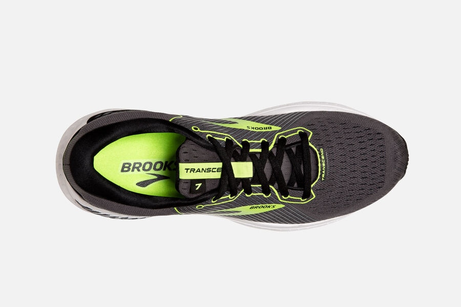 Brooks Israel Transcend 7 Road Running Shoes Mens - Black/Green - NME-163459